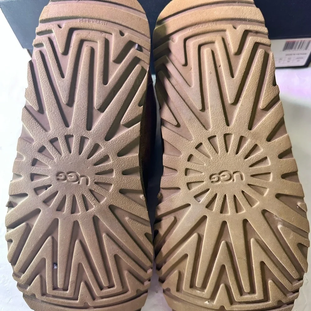 UGG Chestnut Suede Lace-Up Boots